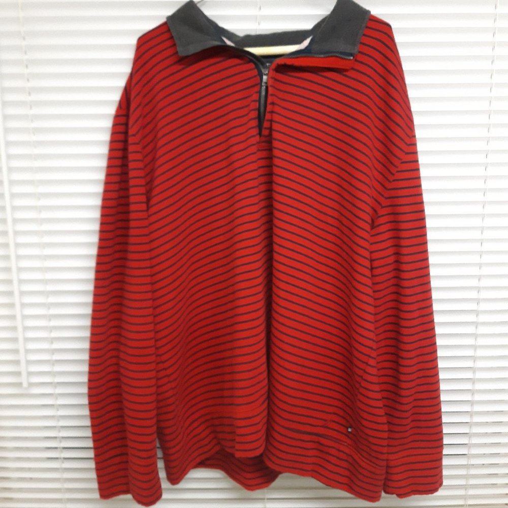 Stripped Nautica TurtleNeck Zipper Sweater